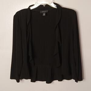 R&M Richard's Women's Large Black Open-Front 3/4 Sleeve Versatile Shrug. Bolero